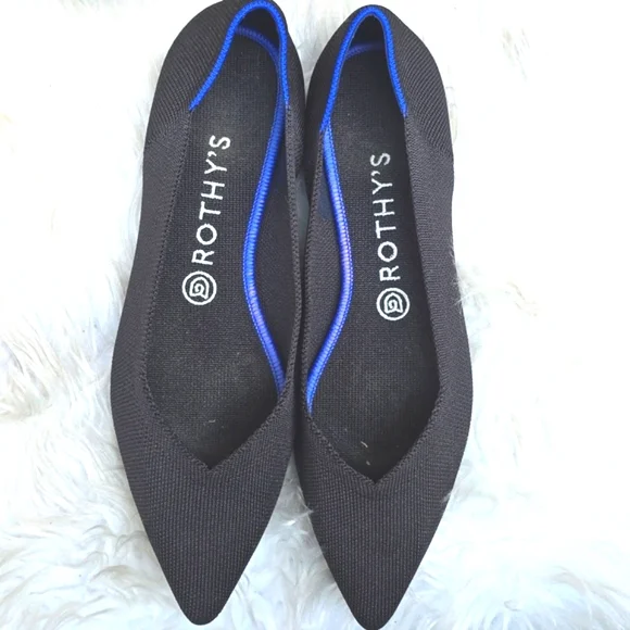 Rothy's The Point black  9.5 flats - Picture 5 of 9
